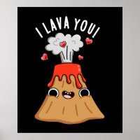 I Lava You Funny Volcano Pun Dark BG