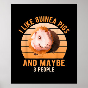 Poster I Like Guinea Pigs Wheek Cavy Lover Guinea Pig Mom