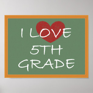 Poster I Love 5th Grade