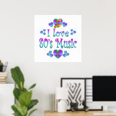 Poster I Love 80s Music (Bureau à domicile)