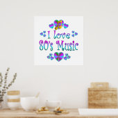 Poster I Love 80s Music (Cuisine)