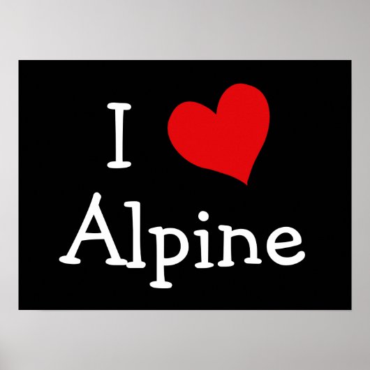 Poster I Love Alpine (Devant)