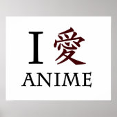Poster I Love Anime (Devant)