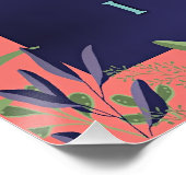 Poster I Love Arkansas, aquarelle florale, (Coin)