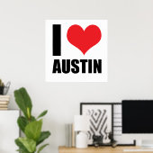 Poster I Love Austin (Bureau à domicile)