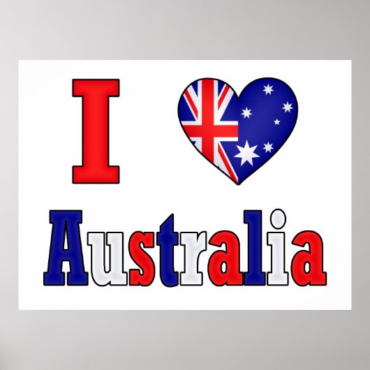 Poster I Love Australia (Devant)