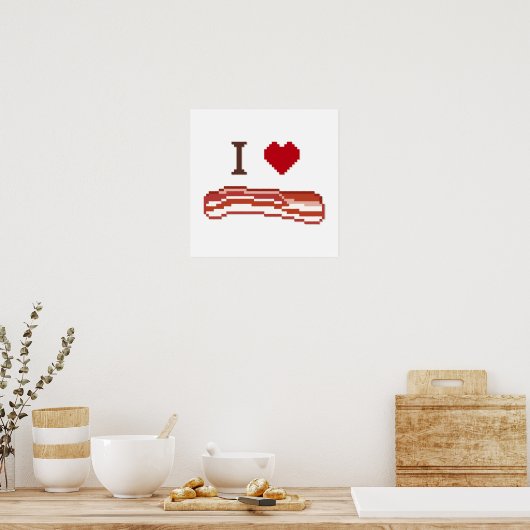 Poster I Love Bacon (Cuisine)