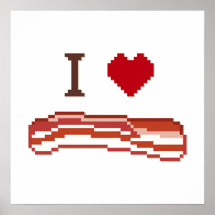 Poster I Love Bacon
