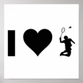 Poster I Love Badminton (Devant)