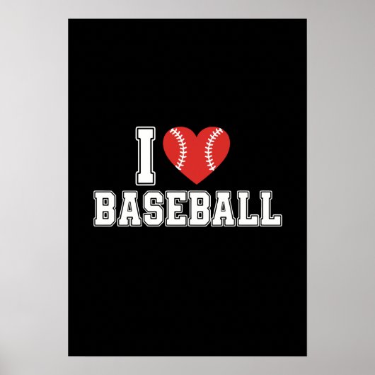 Poster I Love Baseball (Devant)