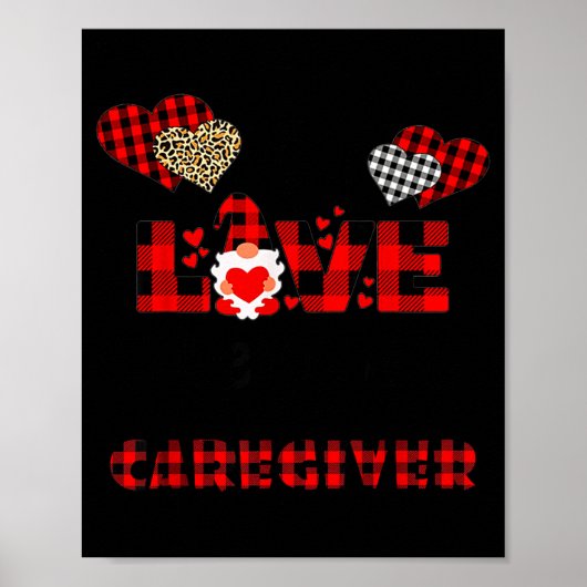 Poster I Love Being A Caregiver Flannel Gift Valentine's  (Devant)