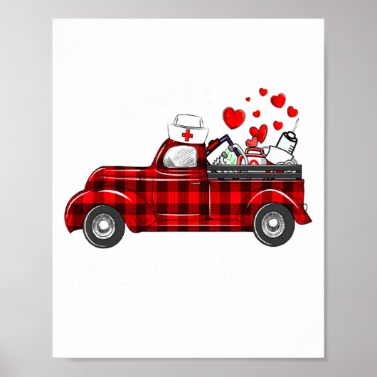 Poster I Love Being A Nicu Nurse Valentine Buffalo Plaid  (Devant)