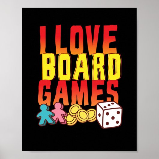 Poster I Love Board Games Nerd (Devant)