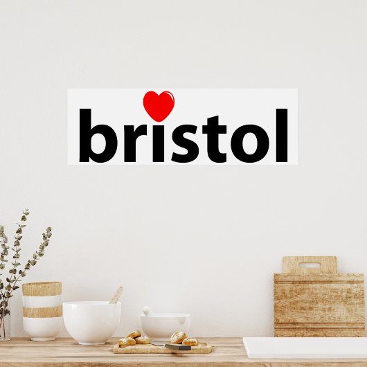 Poster I love Bristol (Cuisine)