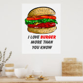 Poster I Love Burger (Cuisine)