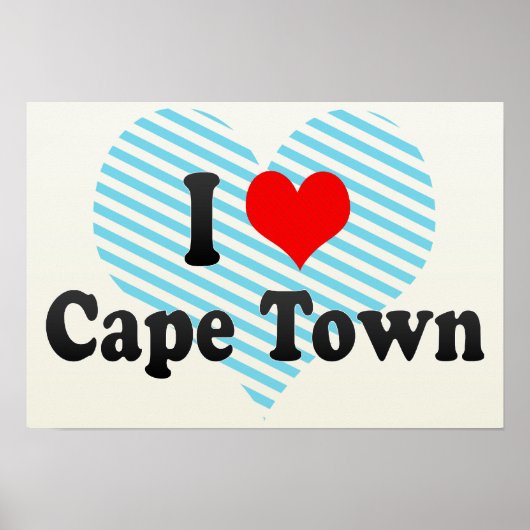 Poster I Love Cape Town, Afrique du Sud (Devant)