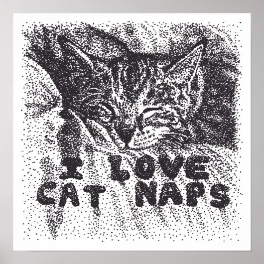 Poster I Love Cat Naps, chat dort (Devant)
