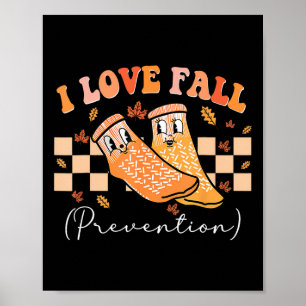 Poster I Love Chaussettes de prévention Automne Thanksgiv
