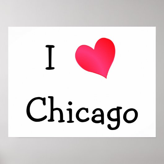 Poster I Love Chicago (Devant)