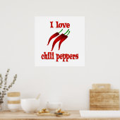 Poster I Love Chili Peppers (Cuisine)