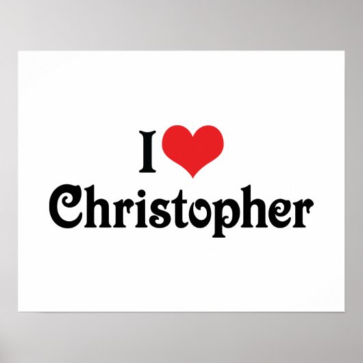 Poster I Love Christopher (Devant)