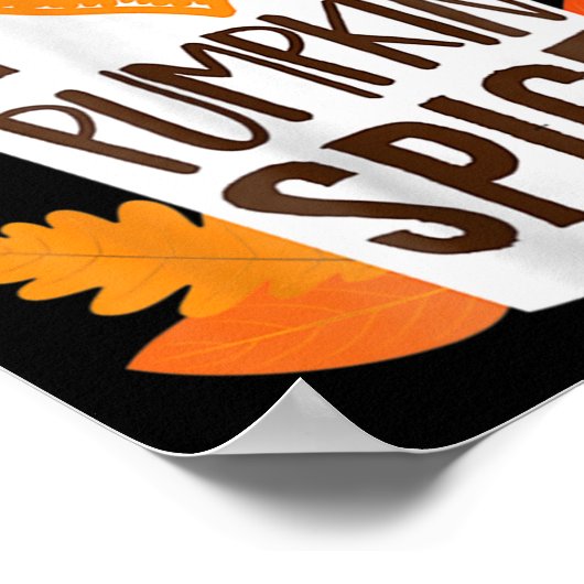 Poster I Love Citrouille Spice Coffee Automne automne sai (Coin)