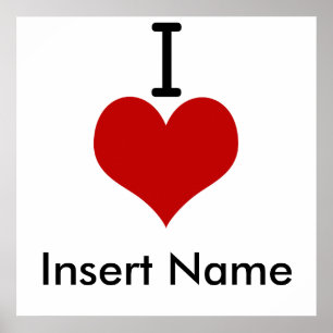 Poster I Love (coeur)