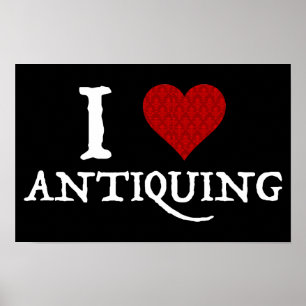 Poster I Love (Coeur) Antiquité