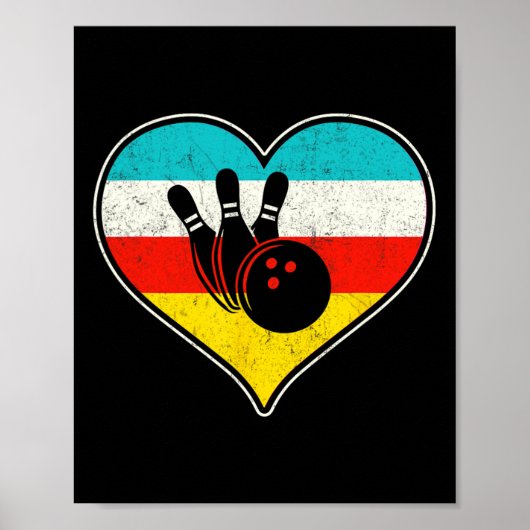 Poster I Love (coeur) Bowling (Devant)