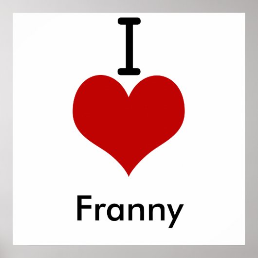 Poster I Love (coeur) Franny (Devant)