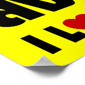 Poster I Love (Coeur) Songkran / Script en thaï (Coin)