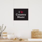 Poster I Love Country Music (Cuisine)