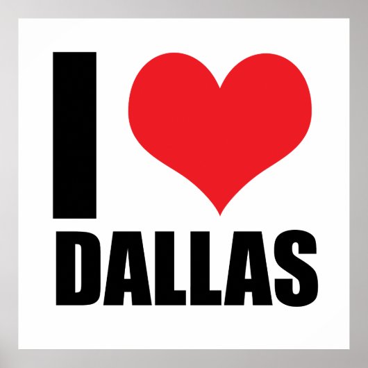 Poster I love Dallas (Devant)