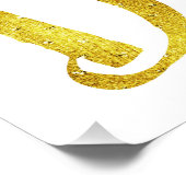 Poster I Love Dance Gold Faux Foil Metallic Citation (Coin)