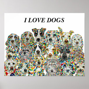 Poster I Love Dogs