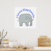 Poster I Love Elephants (Cuisine)