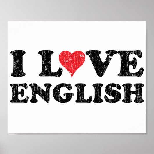 Poster I Love English (Devant)