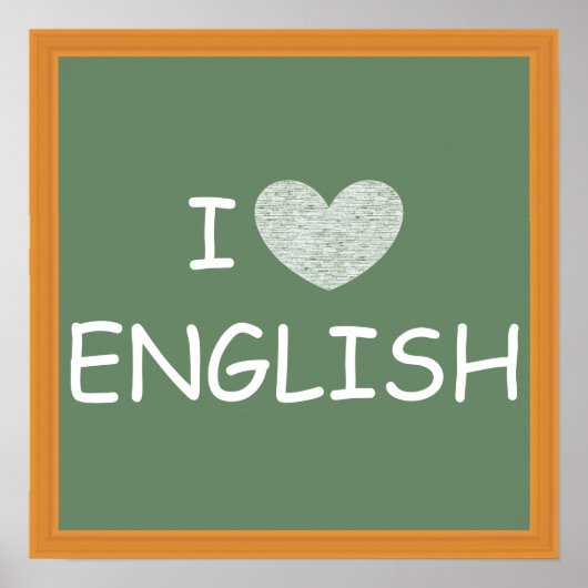 Poster I Love English (Devant)