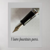 Poster I Love Fountain Pens (Devant)