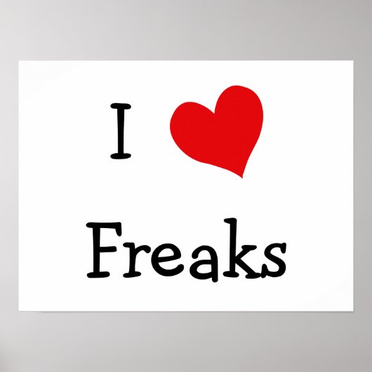 Poster I Love Freaks (Devant)
