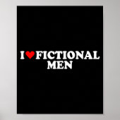 Poster I Love Heart Fictional Men Simple Cute Funny Readi (Devant)