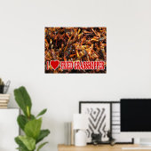 Poster I Love (Heart) Fried Grasshopper (Bureau à domicile)