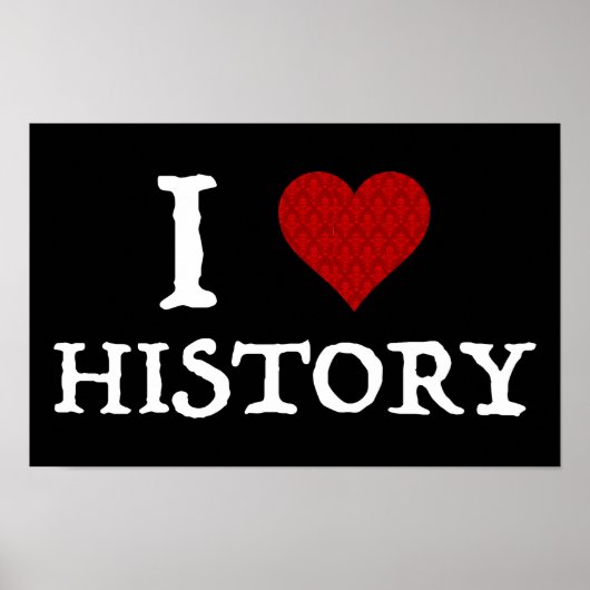 Poster I Love (Heart) History (Devant)