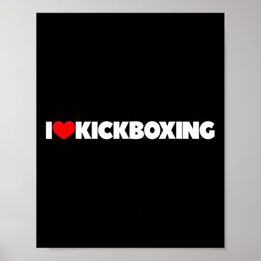 Poster I Love (heart) Kickboxing  (Devant)