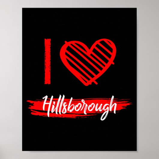Poster I Love Hillsborough I Heart Hillsborough (Devant)