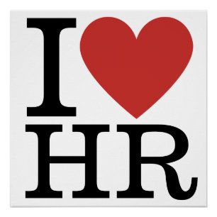 Poster I ❤️ Love HR - RH Département/Personnel -