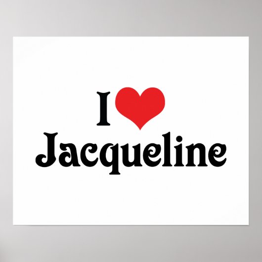 Poster I Love Jacqueline (Devant)