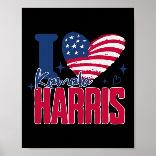 Poster I Love Kamala Harris (Devant)