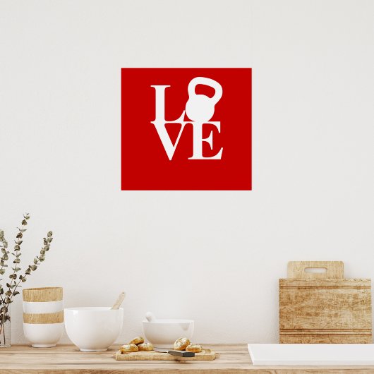 Poster I Love Kettlebells (Cuisine)