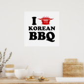 Poster I Love Korean BBQ (고 기 구 이) (Cuisine)